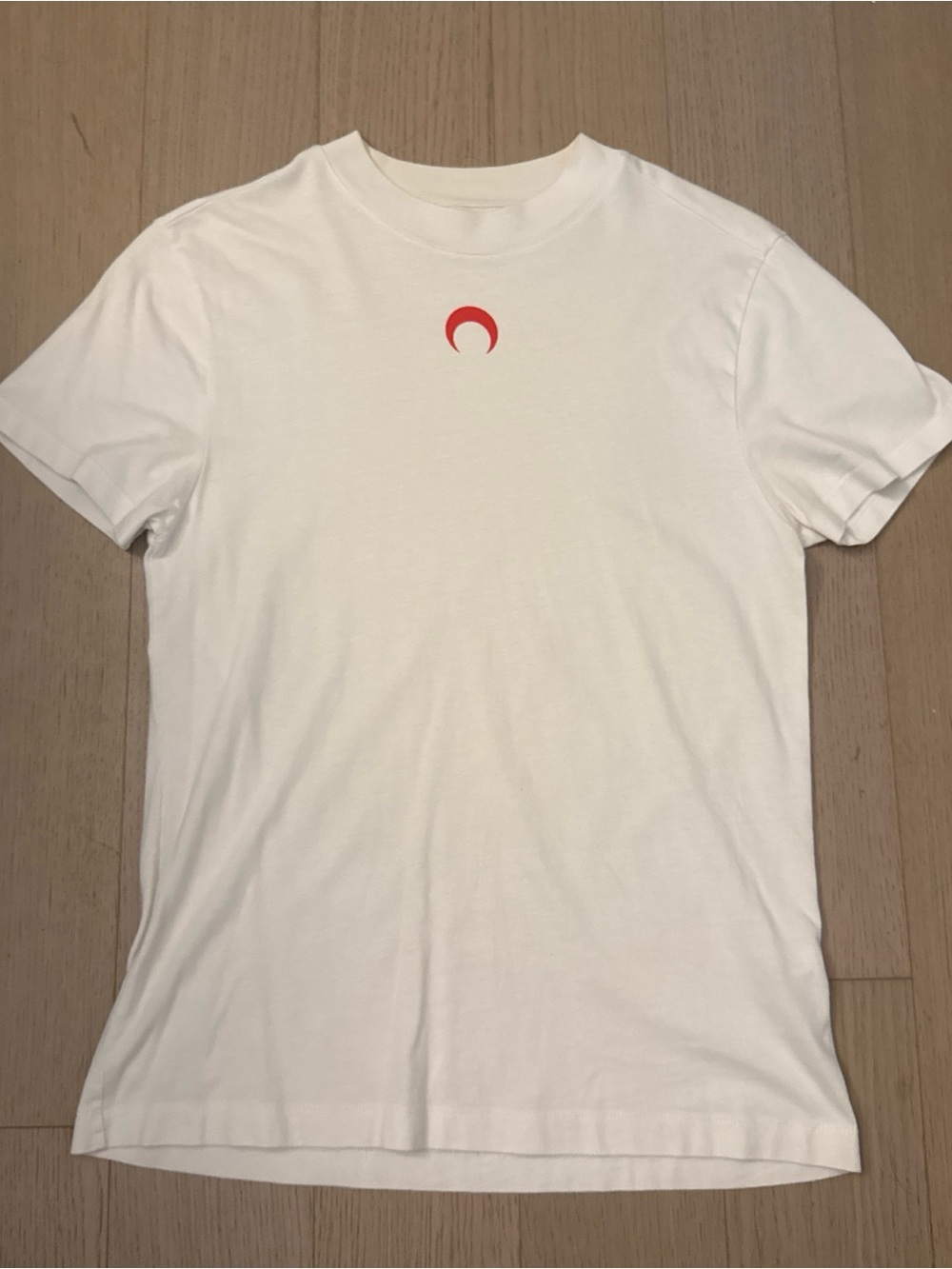 Marine Serre White Men's Crew Neck T-Shirt